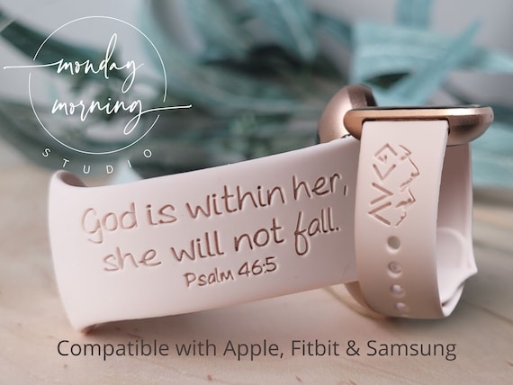 Engraved Watch Band GOD GREATER Highs/Lows compatible with Apple, Fitbit, Samsung