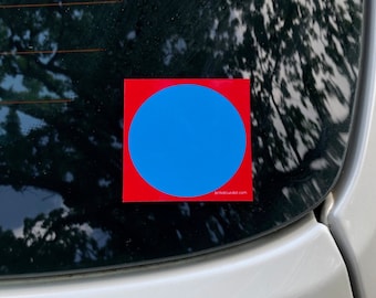 3-Pack: Blue Dot in a Red State sticker, so subtle it's called "The Wink" (smart + funny + SUBTLE + cool + part of proceeds donated)