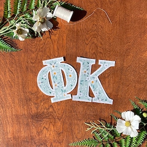Iron On Letters - Teal & Blue Prints