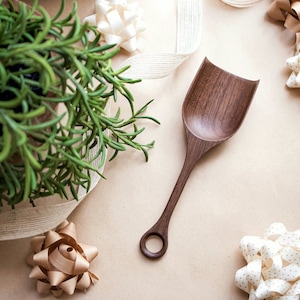 Handmade Black Walnut Wooden Scoop, Wooden Scoops, Black Walnut Wooden Spoon, Serving Spoon, Coffee Scoop, Flour Scoop, Christmas Gifts