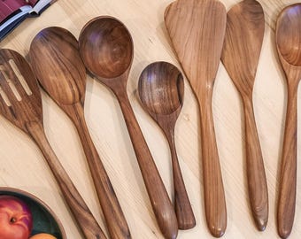 Ultimate Teak Wood Cooking Utensils Set of 7, Kitchen Tools Set of 7