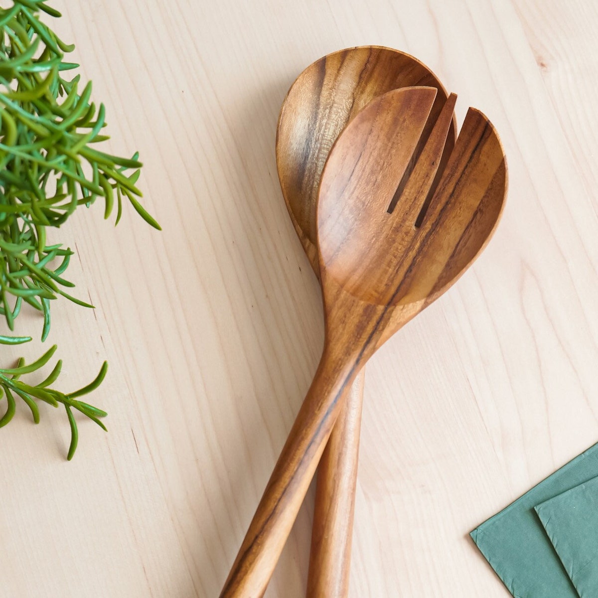 Handmade Golden Teak Salad Server Set,handmade Wooden Salad Servers, Wood Serving Utensil, Kitchen Utensil, Wedding Gifts, Christmas Gift - Etsy