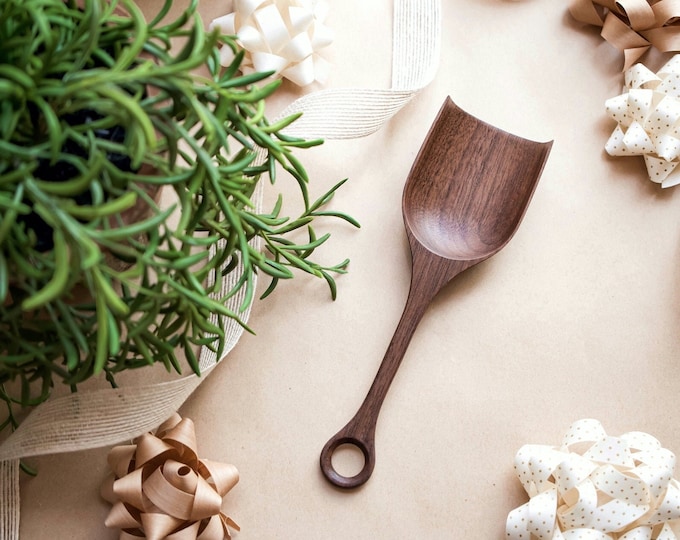 Handmade Black Walnut Wooden Scoop