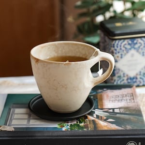 Handmade Ceramic Mug, Moonlight Coffee Mug, White Stoneware Mug, Large Stoneware Mug, Large Coffee Mug, Handmade Pottery Mug,Christmas Gifts