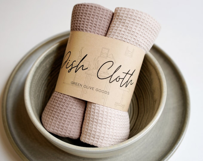 Organic Cotton Waffle Dish Cloth Set (Pack of 2)