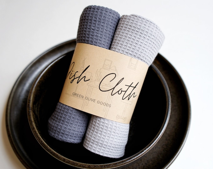 Organic Cotton Waffle Dish Cloth Set (Pack of 2)