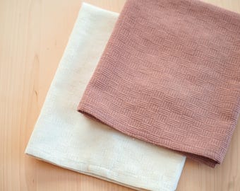 Handwoven Texture Warm Taupe Weave Kitchen Towels set of 2,Handwoven Kitchen Towel,Cotton Tea Towel, Kitchen Towels with Holder,Dish Towels