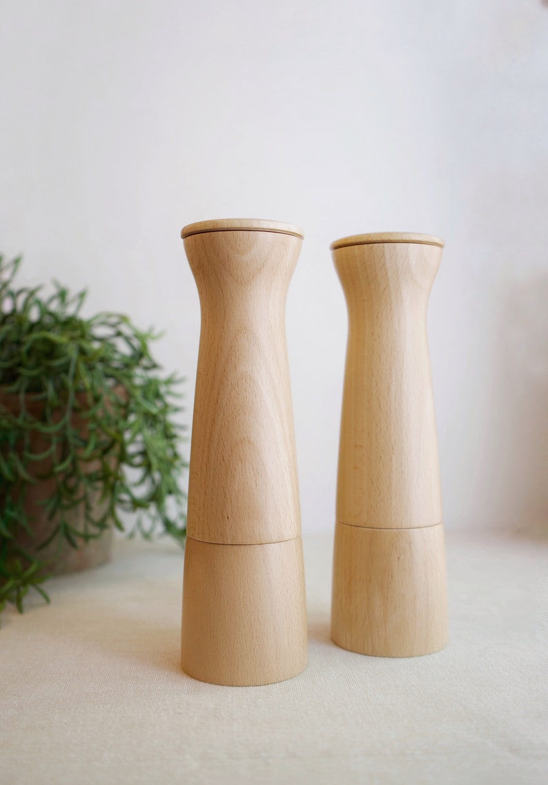Wooden Salt and Pepper Grinder Wood Pepper Grinder Etsy