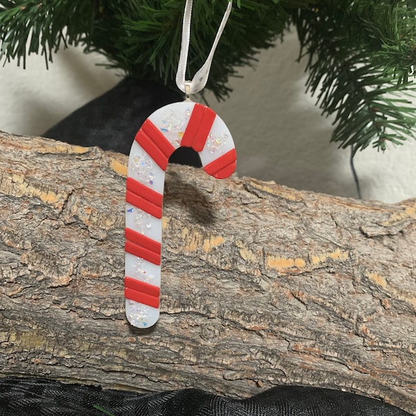 Glass Candy Cane Ornament Etsy
