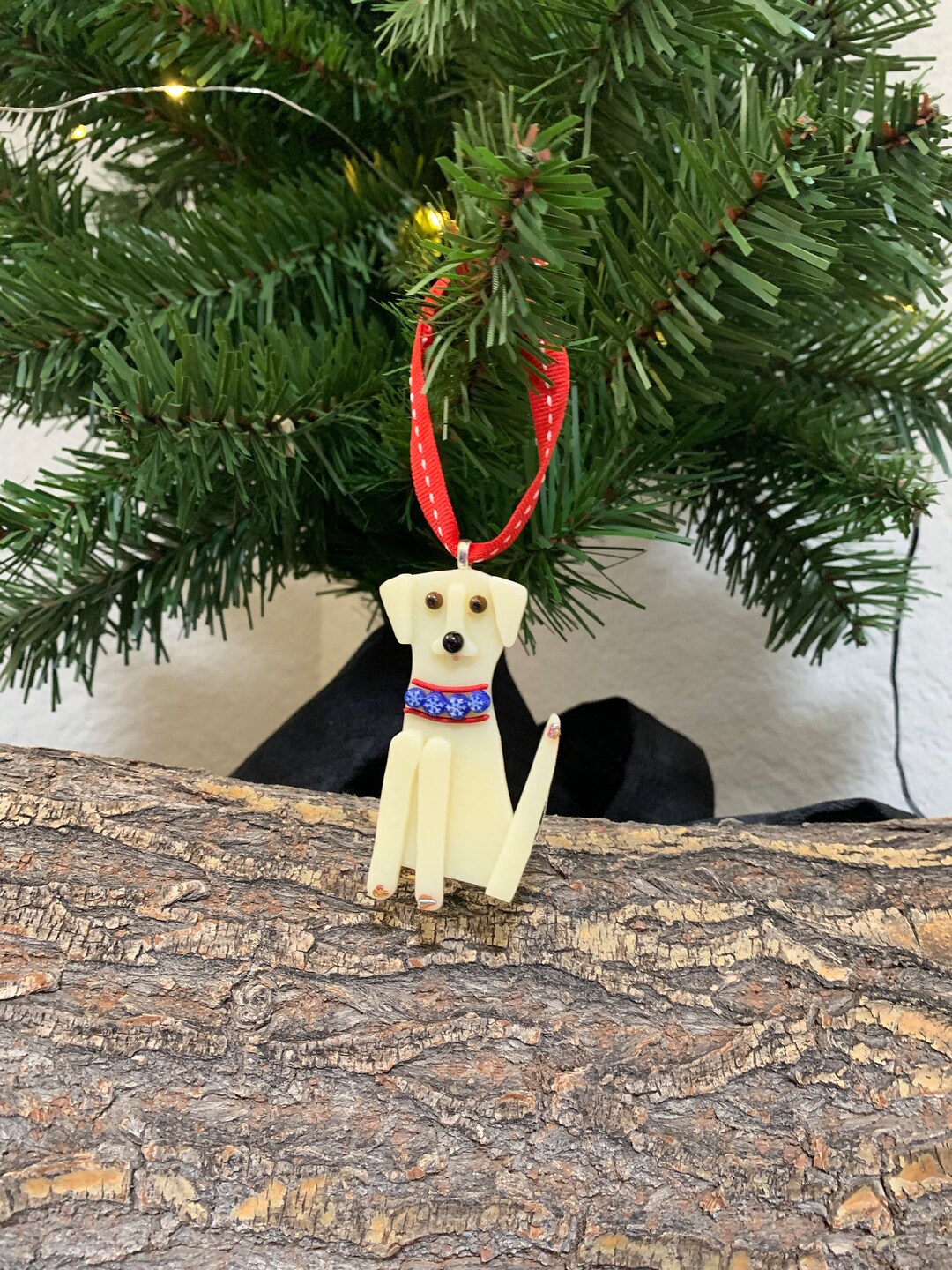 Fused Glass Dog Ornament Etsy