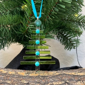 Fused Glass Tree Ornament