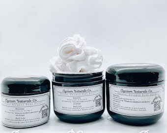 Black Owned Natural Pure Whipped Body Butter Quadruple Blend All Cold Pressed Oils