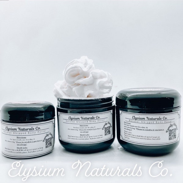 Black Owned Natural Pure Whipped Body Butter Quadruple Blend All Cold Pressed Oils