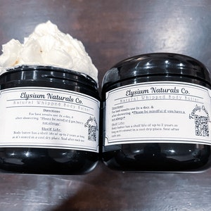 Black Owned Whipped Body Butter Quadruple Butter Blend 5+ Cold Pressed ingredients