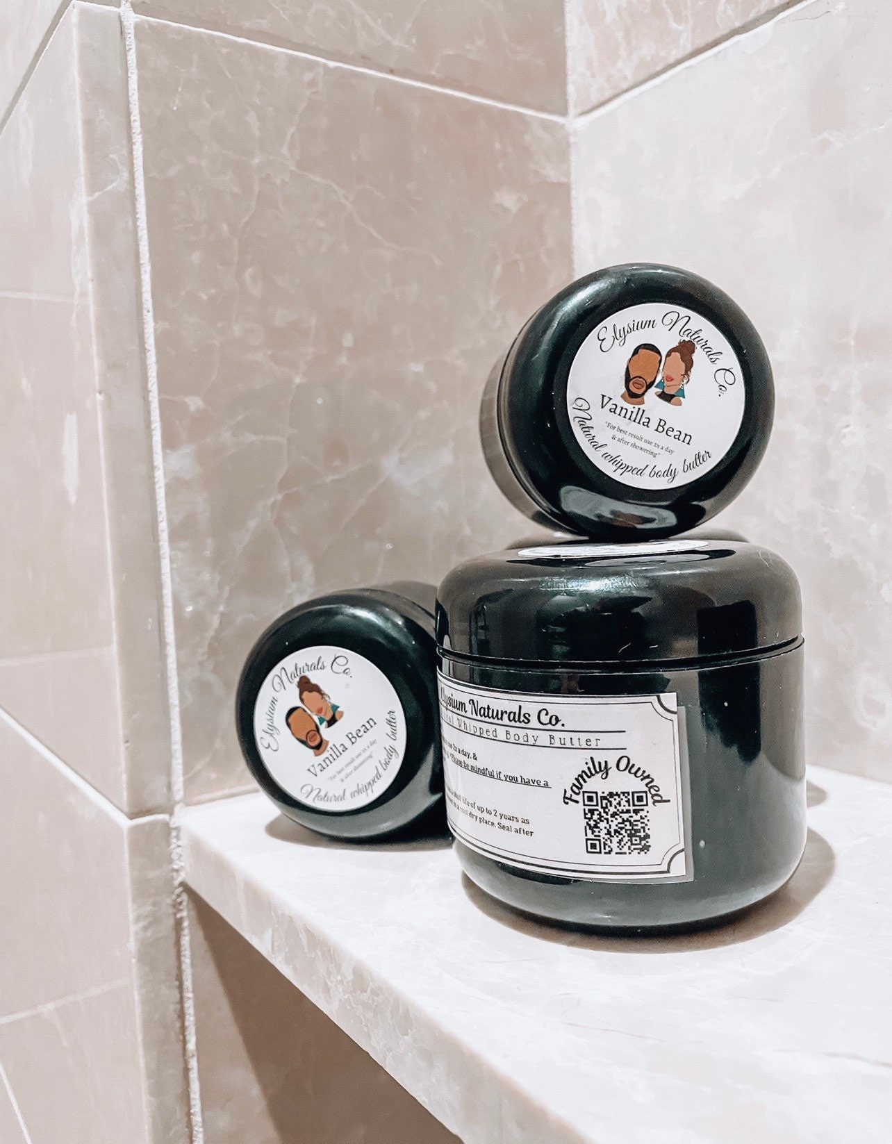 Black Owned Whipped Shea Body Butter Quadruple Blend Unrefined Cold Pressed Ingredients Olive Oil, Jojoba, Coconut oil, Rosehip, Almond
