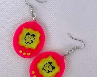 Tamagotchi Mametchi Acryl Ohrringe oder Schlüsselanhänger