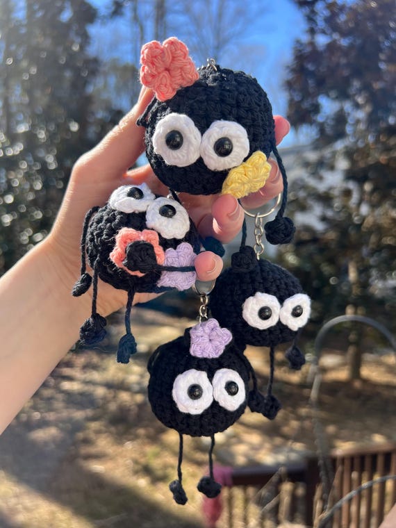Crochet Soot Sprite Studio Ghibli Keychain - Etsy