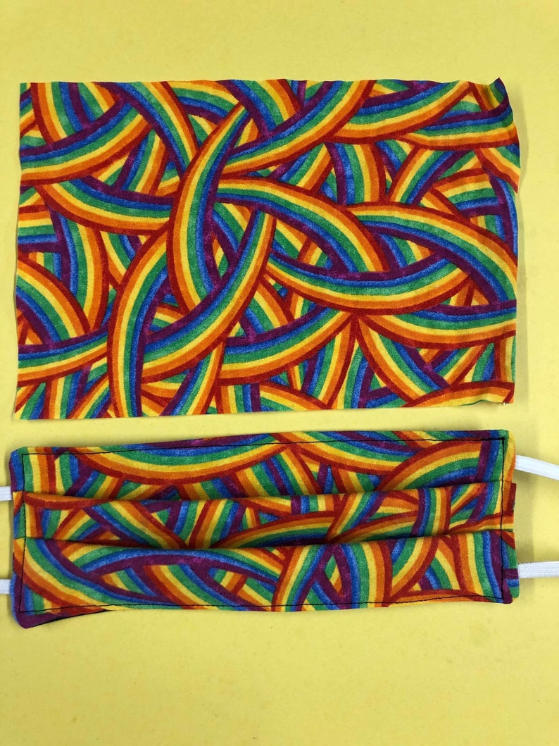 Rainbows please note if you need an XL size Adult Pleated Masks