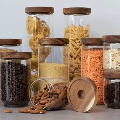 Glass Kitchen Storage Jars Pantry Jars Pantry Goals Glass Etsy Ireland