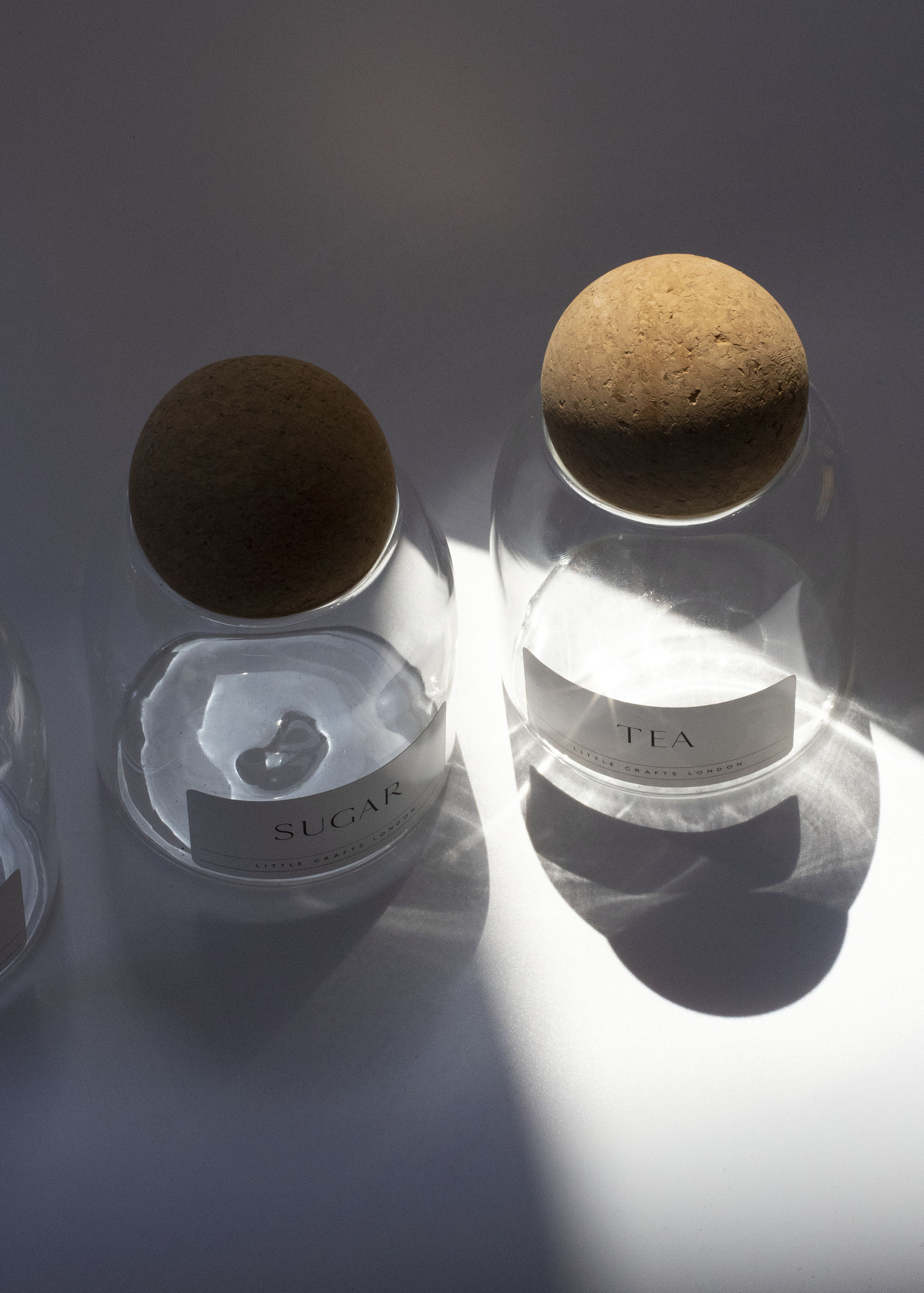 Set of 3 Cork Ball Glass Jars 500 ML Tea Coffee Sugar Etsy