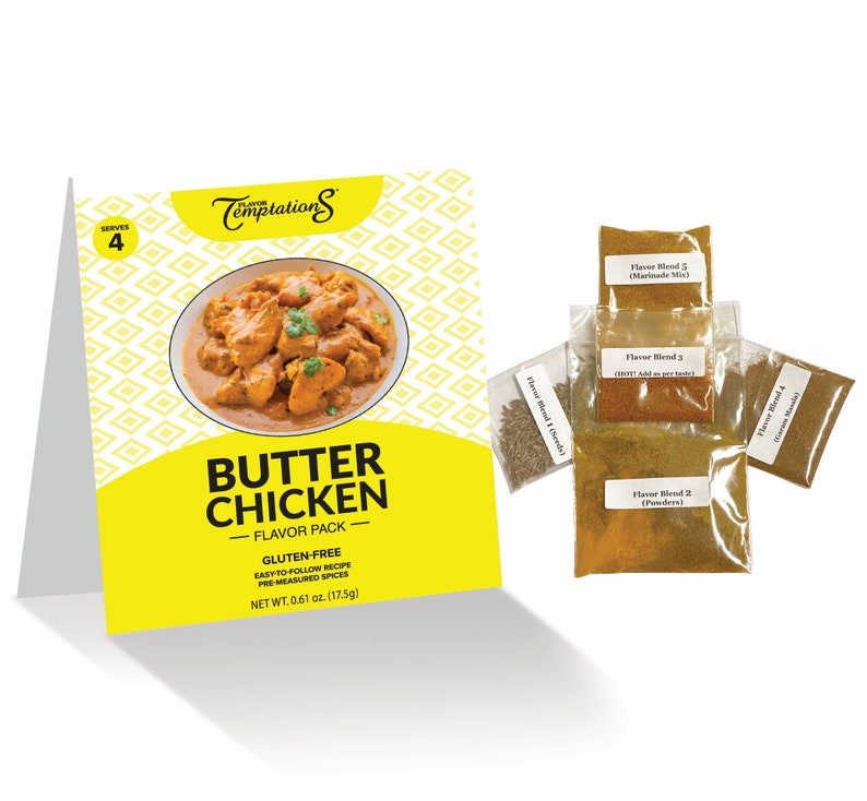 Butter Chicken Makhani Spice Mix 2 Kits Individually Packed Indian Spice Blends Along With Easy