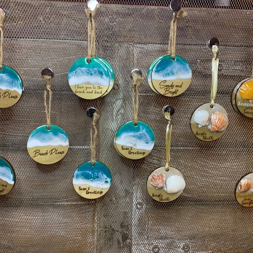 Resin Beach Ornaments Etsy