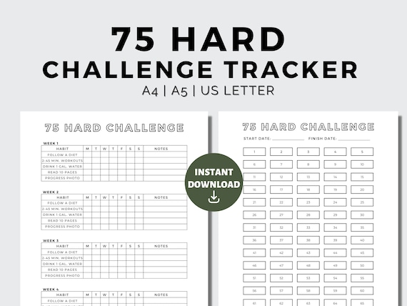 5+ 75 Hard Chart