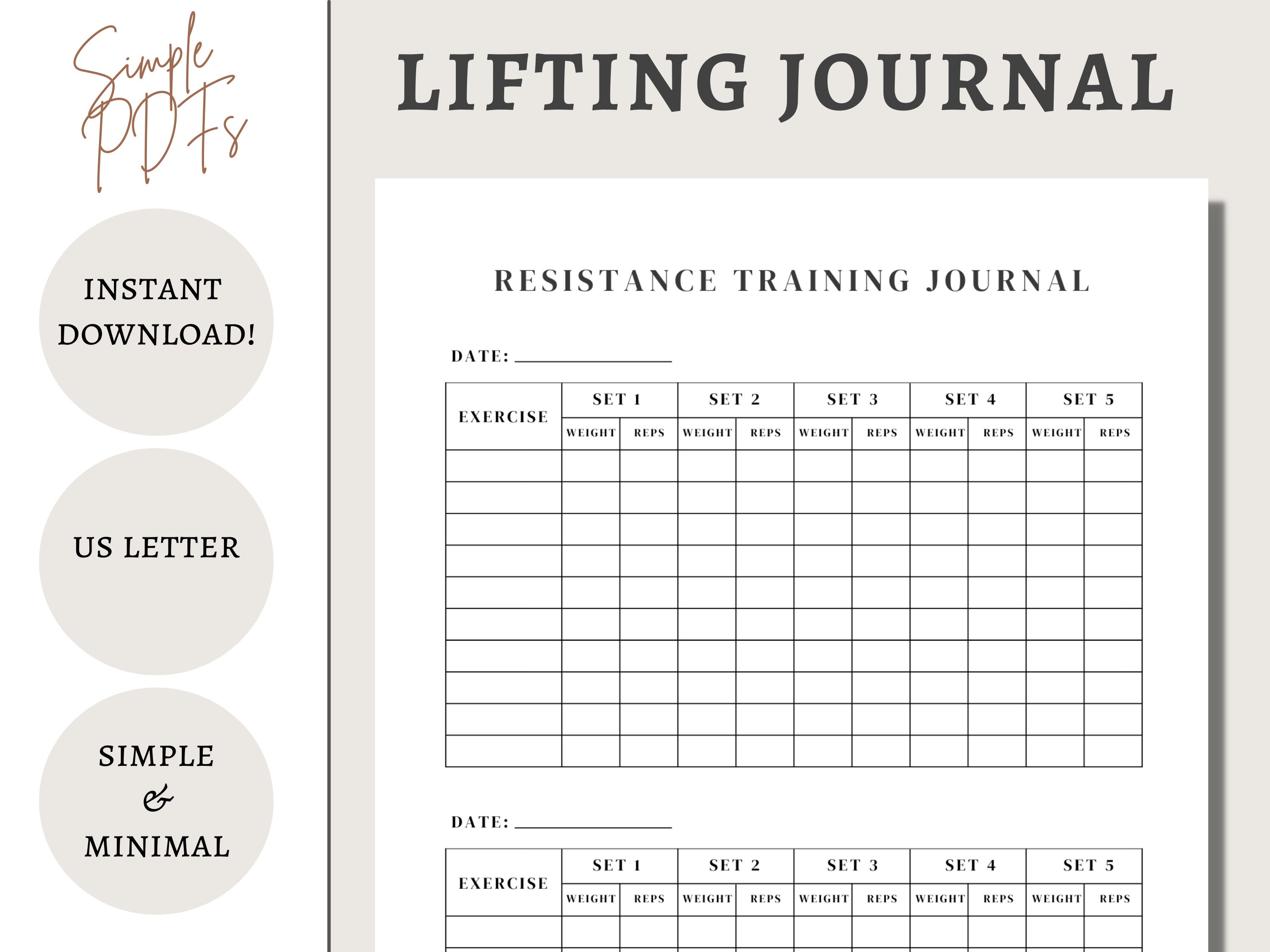 Lifting Journal Strength Training Log Weight Lifting Tracker For lifting-journal-strength-training-log-weight-lifting-tracker-for