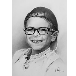 Portrait based on a photo. A gift for the beloved ones. Custom portrait