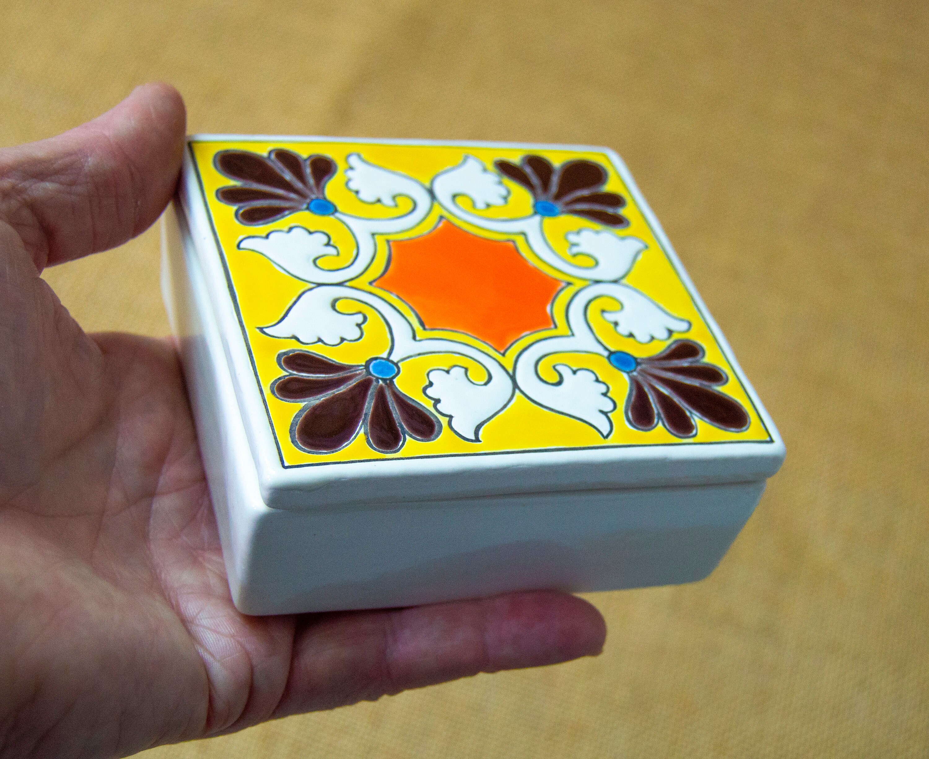 Ceramic Jewelry Box. Handpainted Box. Etsy