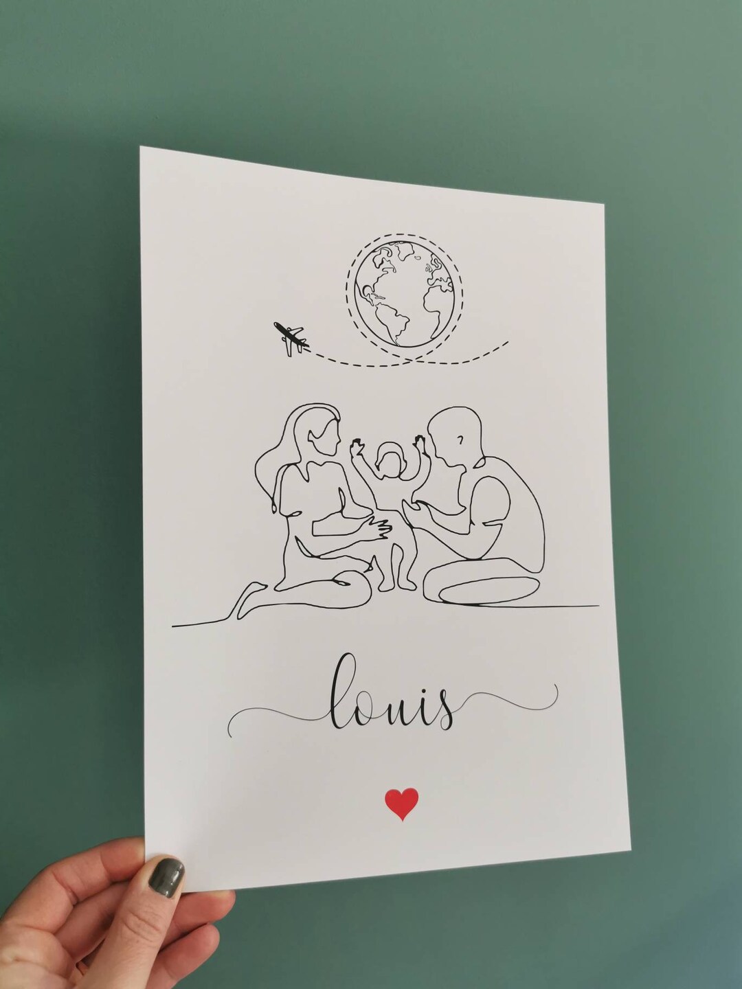 Minimalist Custom Composed Family Poster - Etsy