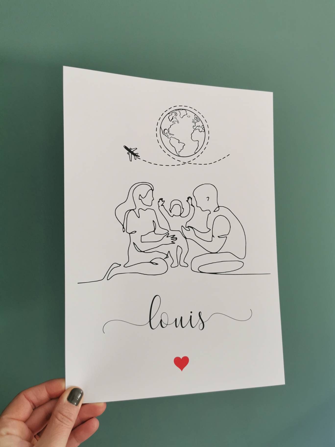 Affiche Famille à Composer sur Mesure Minimaliste