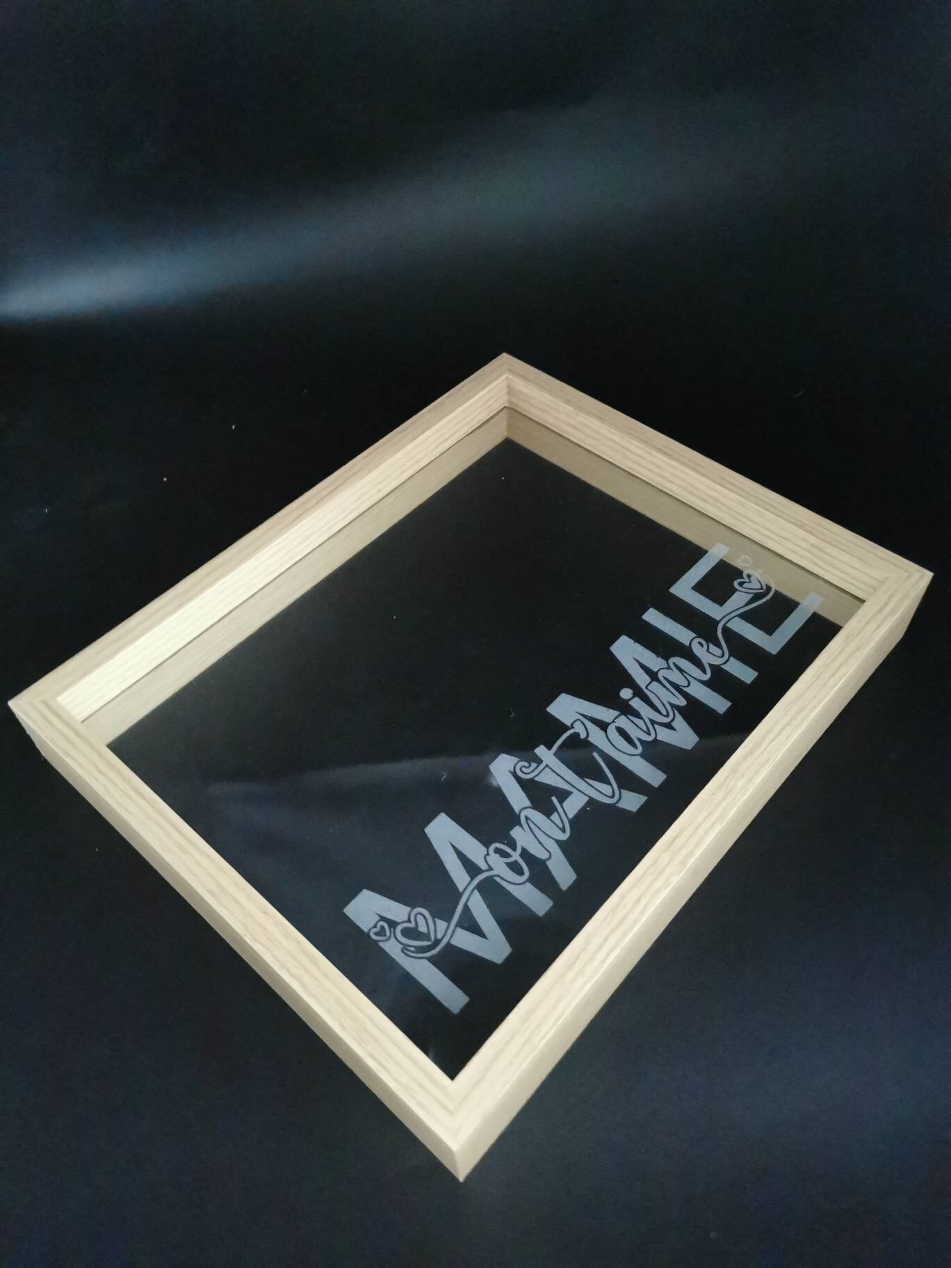 Cadre Photo Gravé Mamie On T'aime Personnalisable avec Les Prénoms Des Petits Enfants