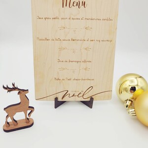 Menu de Noël - Décoration de table - Carte de Noël Restaurant