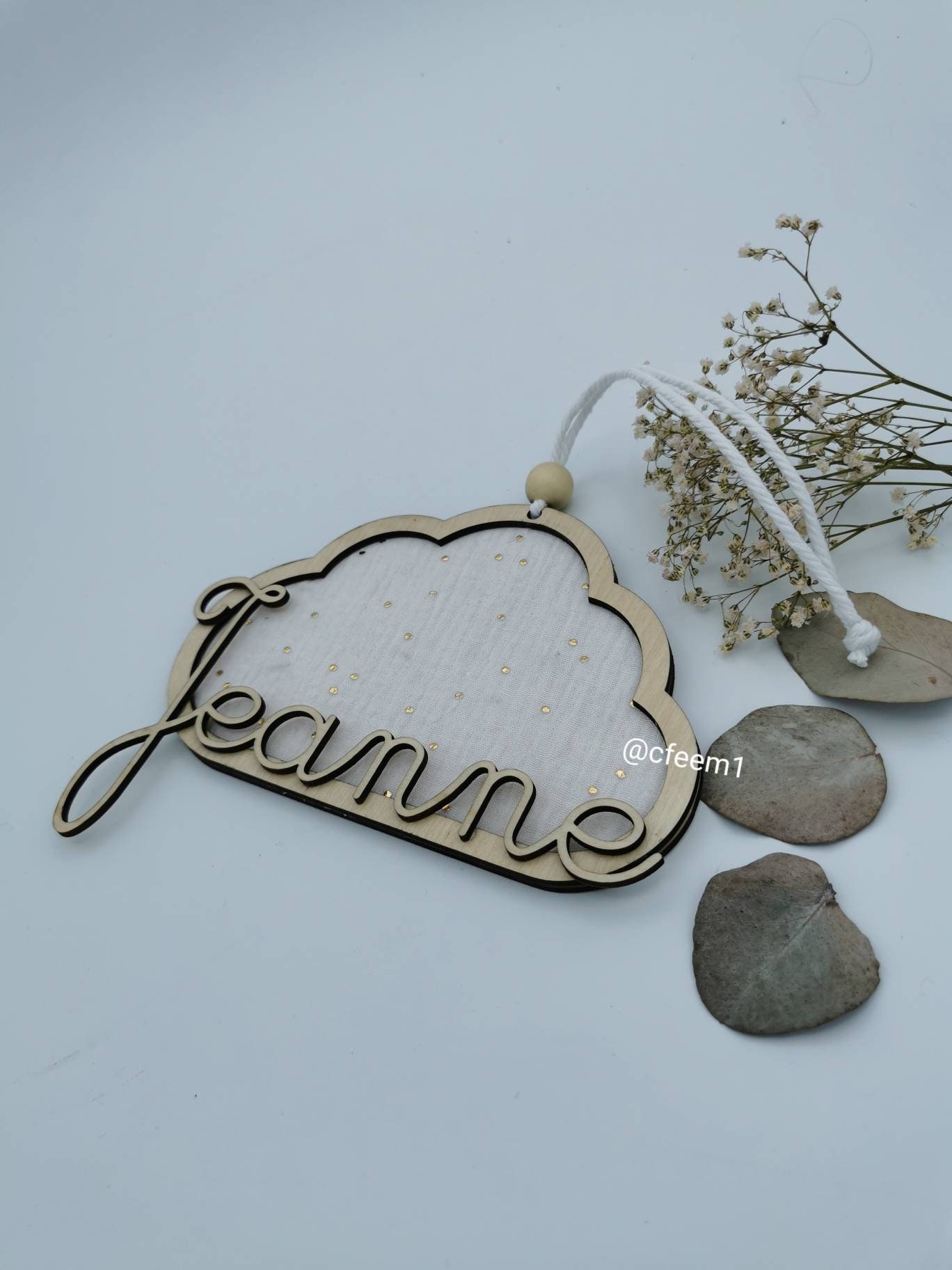 Décoration Murale, Cadre A Suspendre Pour Chambre d'enfant Personnalisable avec Le Prénom de Votre E