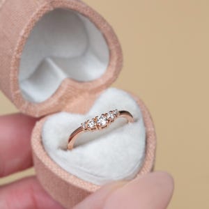 Contour Diamond Wedding Band 14K Rose Gold,Simple Wedding Band,Diamond Wedding Band Women,Curved Wedding Band,Dainty Wedding Band