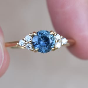 Sky Blue Montana Sapphire Engagement Ring 14K Gold,teal Blue Montana ...