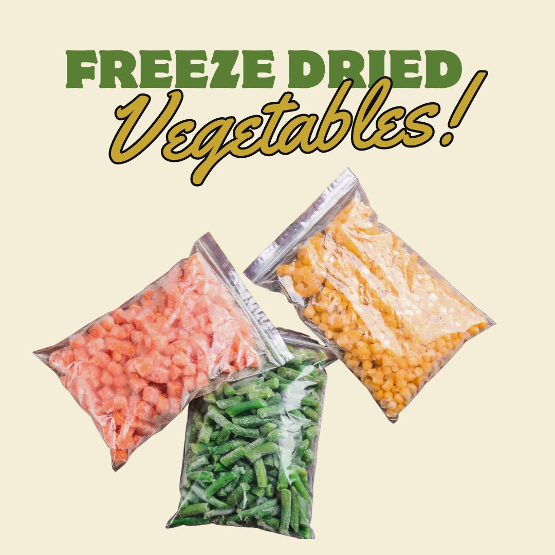 Freeze Dried Vegetables for Cooking, Snacking, Camping, Seasoning