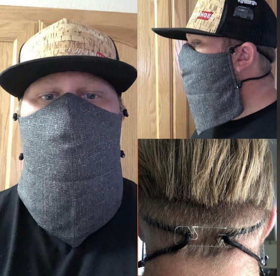 Faux Tweed Cotton Beard Mask Long Beard Face Mask Xl Mask - Etsy