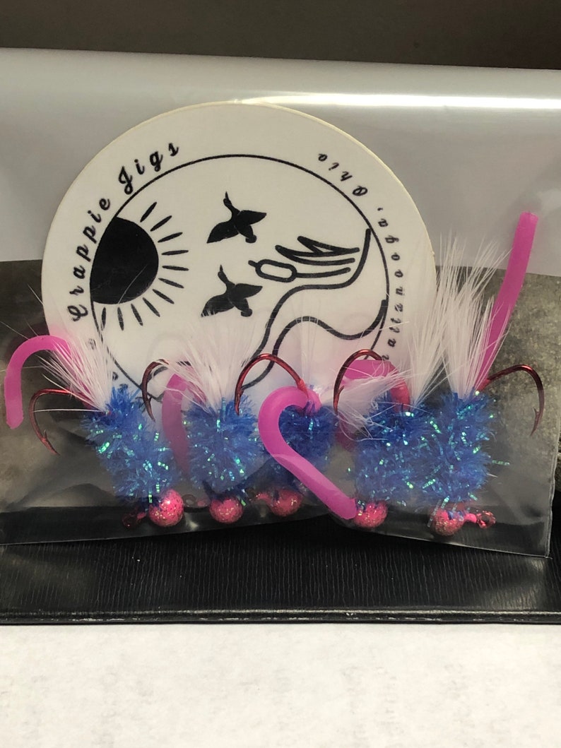 132oz Hand Tied Squirmy Wormy tail Crappie Jigs