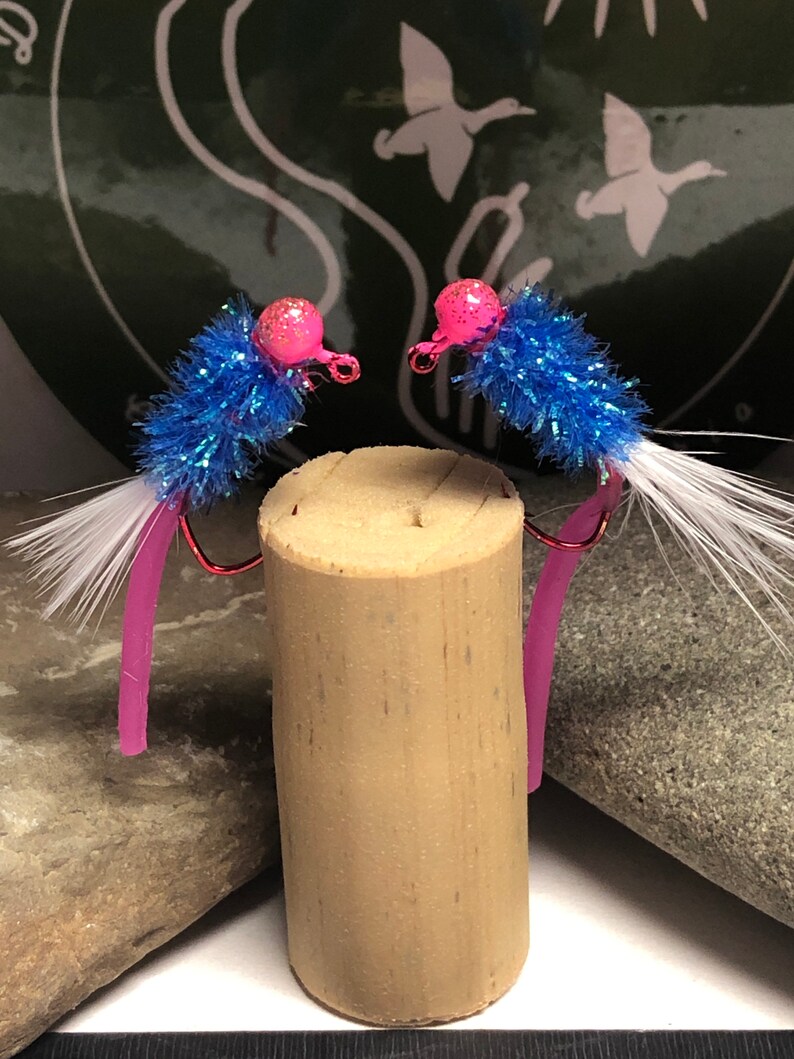 132oz Hand Tied Squirmy Wormy tail Crappie Jigs