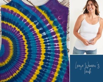 Camiseta sin mangas Tie Dye - Talla grande para mujer