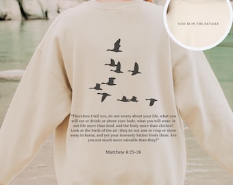 God In The Details Sweatshirt: Christian Faith Crewneck Gift