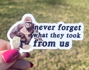 Harambe Meme, Glossy Sticker