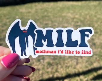 MILF Mothman Glossy Sticker