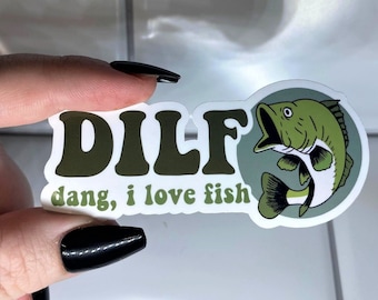 DILF Funny Fish Meme Sticker