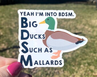 BDSM Mallard Duck Glossy Sticker