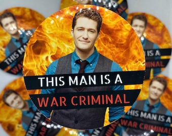 Will Schuester 'War Criminal' Glossy Sticker