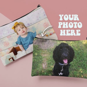 Personalized Makeup Bag | Pencil Case | Custom Photo Bag | Personalized Christmas Gift