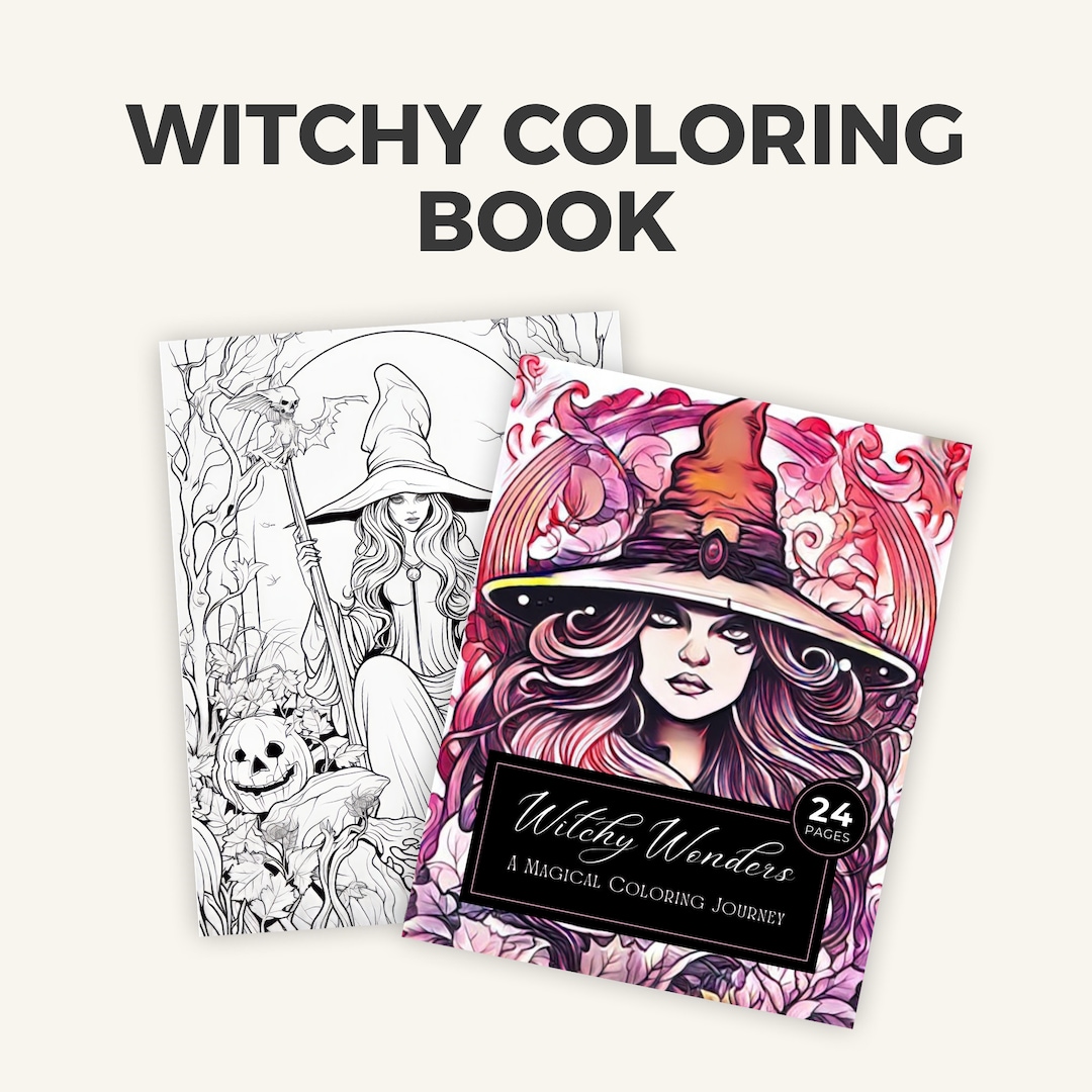 Witchy Printable Coloring Book